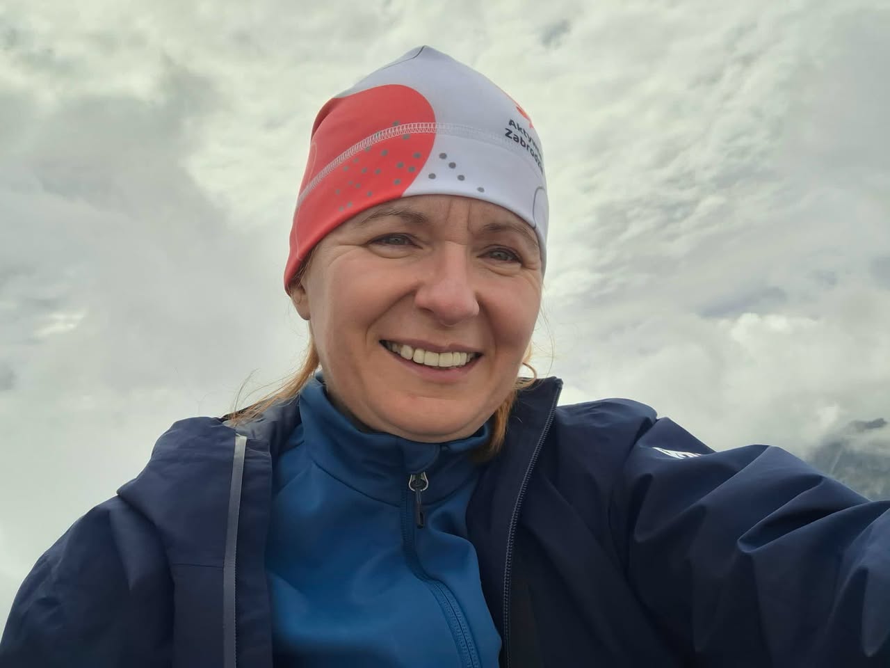 Dorota Kamińska podczas górskiej wyprawy na Rysy